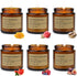 MOULENGGU 6 Pack Set Candles for Home Scented Aromatherapy Candle Gift for Women Soy Wax Long Lasting Amber Jar Candles