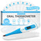JJ CARE Oral Thermometer with LCD Display, Fast 10 Seconds Reading for Babies and Adults, Includes 10 Covers