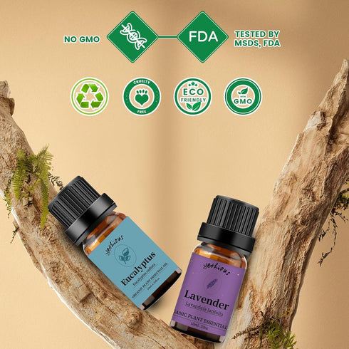 Organic Lavender Eucalyptus Essential Oil - Pure Plant Oil for Diffusers & Skin Care