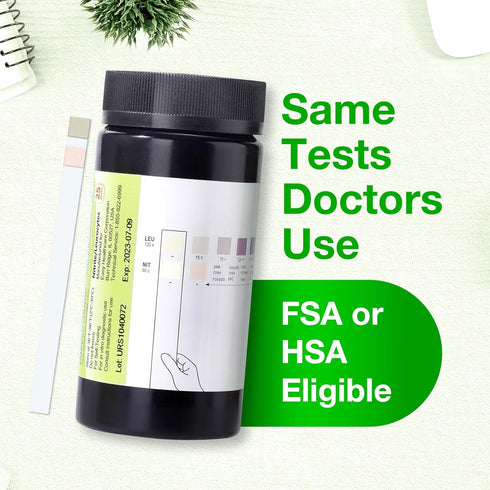 Easy@Home 25 Tests/Bottle Urinary Tract Infection UTI Test Strips, Monitor Bladder Issues, OTC Urinalysis (UTI-25P)