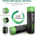 Kruta 1600mah 1.2V Solar Lights Batteries AA High Capacity Ni-MH Rechargeable AA Solar Battery for Outdoor Solar