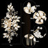 Yeshone 5 Pieces Wedding Hair Comb, Bridal Hair Pins with Crystal Pearl Accessories for Bride Women (Gold)