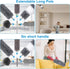 Microfiber Extendable Feather Duster (11pcs) with 100" Extension Pole, Washable & Reusable for Cleaning Ceiling Fans &