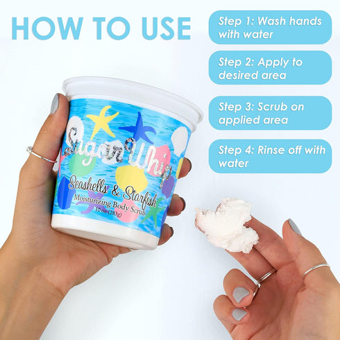 Primal Elements Sugar Whip Body Scrub - Seashells and Starfish, 10 oz.
