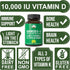 Peak Performance Advanced Vitamin D 10000 IU with All 3 Types of Vitamin K Capsules, 60 Easy to Swallow Pills