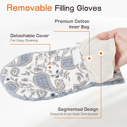 Hihealer 2024 Newest Microwavable Therapy Mittens - Moist Heat Gloves for Stiff Joints, Self Care Gifts for Women