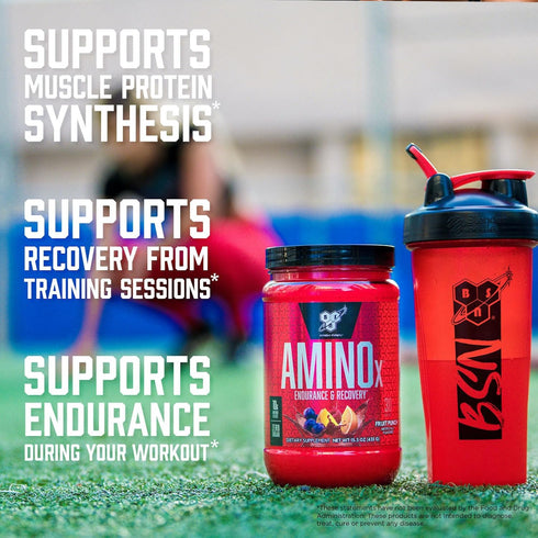 BSN Amino X Muscle Recovery Powder with BCAAs, 10g Amino Acids, Keto Friendly, Watermelon Flavor, 70 Servings