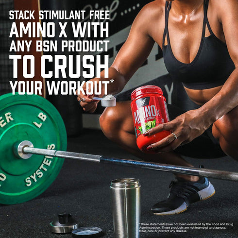BSN Amino X Muscle Recovery Powder with BCAAs, 10g Amino Acids, Keto Friendly, Watermelon Flavor, 70 Servings