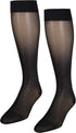 NuVein Sheer Compression Stockings, Women's Medium, 15-20 mmHg Support, Closed Toe, Knee High, Black