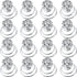 WILLBOND 60 Pieces Rhinestone Crystal Twisters Set, Spiral Hair Pin Coil for Wedding and Party