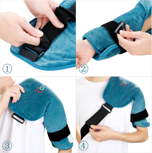 Comfytemp Shoulder Heating Pads - FSA HSA Eligible Heated Brace for Rotator Cuff Pain Relief, 3 Heat Settings