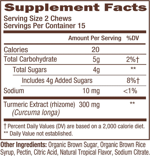 Himalaya Turmeric Chews with Curcumin for Healthy Joint Support, 300 mg Extracts per Serving, 30 Soft Chews