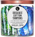 L. Organic Cotton Regular and Super Absorbency Compact Tampons, Multipack, 30 Count.