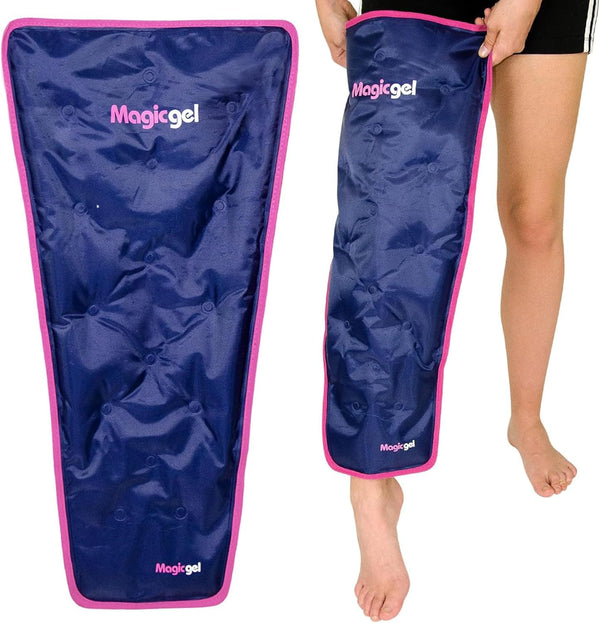 Magic Gel Leg Ice Pack - Professional Cold Therapy Wrap - Full Leg Ice Pack for Shins, Hamstrings, and Legs