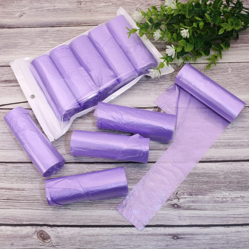 100 Counts 5 Rolls Medium Trash Bags, Extra Strong Thicken Plastic Trash Bag Can Liners for Bathroom Bedroom