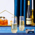 N9R 12PCS Stemless Plastic Champagne Flutes, 9 oz Gold Rim Toasting Glasses, Shatterproof Cocktail Cups for Party