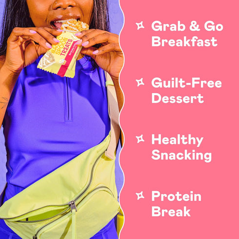 MAGIC SPOON Treats - High Protein, Low Carb, Keto Friendly Cereal Bar, On-The-Go Healthy Snack (Birthday Cake, 8 Bars)