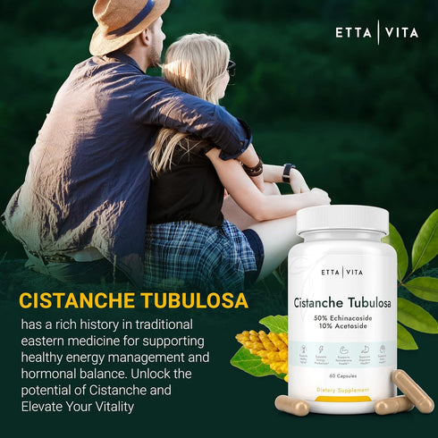 Potent Cistanche Tubulosa Capsules (500 mg) - Stress Response & Mood Support for Men & Women - Cistanche Supplement