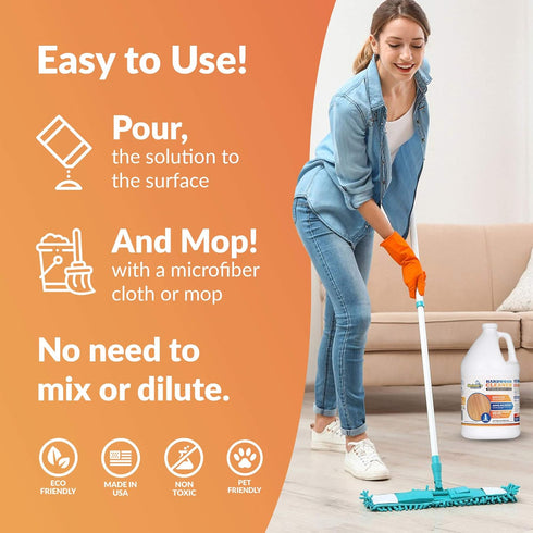 Sheiner's Hardwood Floor Cleaner, 1 Gallon, for Deep Cleaning Wood, Laminate, Natural and Engineered Flooring
