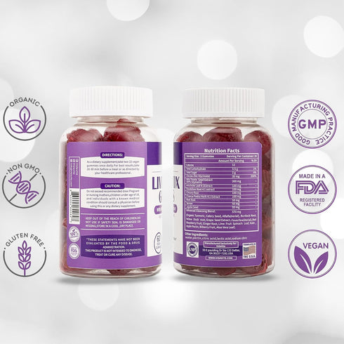 Liver Cleanse Detox & Repair Gummies — 1500mg Silymarin Milk Thistle Supplement with Artichoke, 60 Vegan Gummies