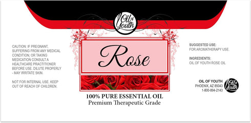 Oil of Youth Essential Oils 8oz - Rose Essential Oil - 8 Fluid Ounces - Rose Oil