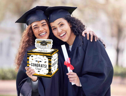 Muruseni Set 50PCS Decorations-S01 Money Box for Cash Graduation Gift, Graduation Money Holder for Cash with Pull Out