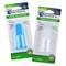 Brilliant Baby Finger Toothbrush - Blue/Clear Silicone Teether Brush for Infant-Toddler, 2 Count