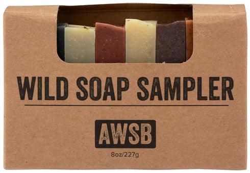 Wild Soap Sampler Gift Set, 8 Small Handmade Bar Soaps with Organic Ingredients for Guests or Travel