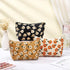 Photect 3 Pcs Floral Makeup Bag, Corduroy Small Pouch, Canvas Cosmetic Mini Toiletry Zipper Bags