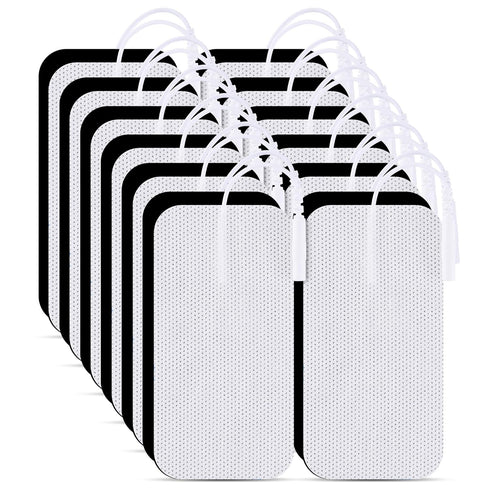 TENS Unit Pads, 2"X4", 24Pcs, Reusable Latex-Free Replacement Pads for Muscle Stimulator Electrotherapy