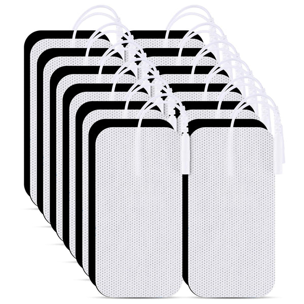 TENS Unit Pads, 2"X4", 24Pcs, Reusable Latex-Free Replacement Pads for Muscle Stimulator Electrotherapy