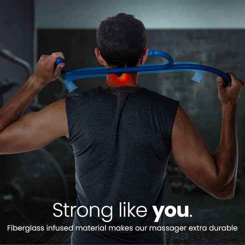 LiBa Back and Neck Massager - Trigger Point Massage Tools for Pain Relief and Manual Massage Hook Therapy Handheld Back