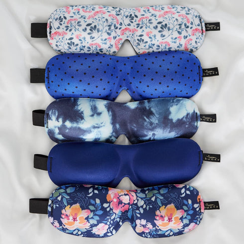 Bucky 40 Blinks No Pressure Printed Eye Mask - Travel & Sleep, Black Dot, One Size