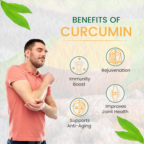 Curcumin Capsules - 60 Veg Capsules - Antioxidant Properties for Joint Comfort, Anti-Aging, Inflammation Relief