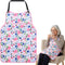Quilax Adult Bibs for Women, Flower Pattern Adult Bibs for Seniors with Top