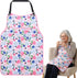 Quilax Adult Bibs for Women, Flower Pattern Adult Bibs for Seniors with Top