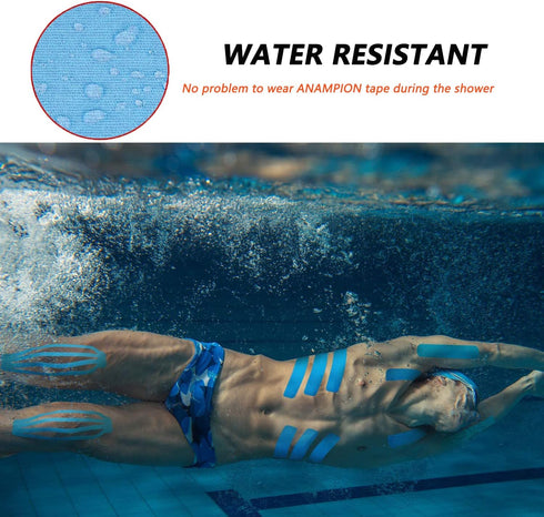 Kinesiology Tape Pro Sports (60 Precut Strips) for Pain Relief in Muscles & Joints, Waterproof Athletic Tape