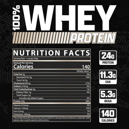 Nutrex Research Vanilla Whey Protein Powder - 2 Pound | 100% Whey Protein Supplement with 25g Protein for Muscle