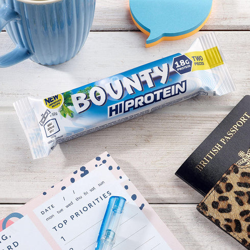 BOUNTY HI-PROTEIN BAR Coconut, 12x52g for Healthy Snacking