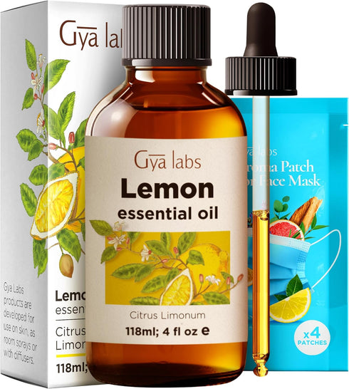 Set Set 2x4 oz Sweet Orange Essential Oil for Diffuser & Lemon Essential Oil for Diffuser - Aromatherapy Grade