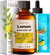 Set Set 2x4 oz Lemongrass Essential Oil for Diffuser & Lemon Essential Oil for Diffuser - Aromatherapy Grade Essential