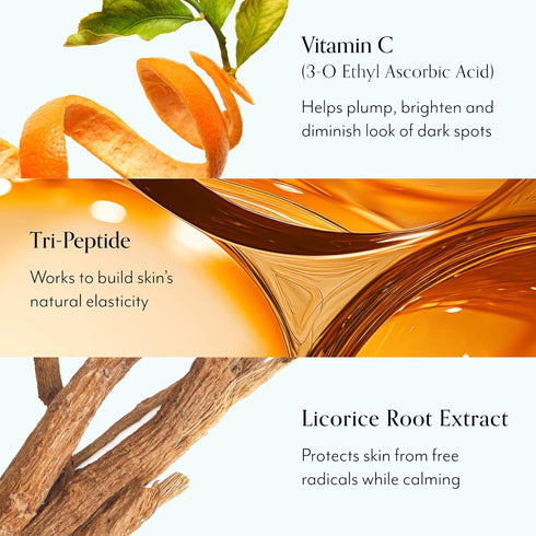Bliss Bright Idea Vitamin C + Tri-Peptide Collagen Serum - Brightening Face Skincare, Anti-Aging, 1 Fl Oz
