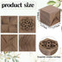 Leinuosen 4 Pcs Wooden Essential Oil Diffuser Square Diffuser Wooden Grain Portable Air Freshener for Car Aromatherapy