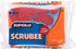Non-Scratch Cellulose Kitchen Scrub Sponge with Scouring Pad Set, Pack of 2 for Non-Stick Cookware