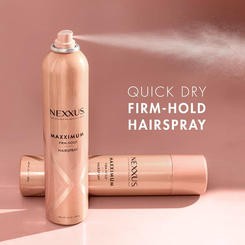 Nexxus Maximum Hold Finishing Hair Spray, Control Hairspray for Women Hair Styling, Pink, 10 oz