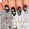TailaiMei 1500 Pcs Halloween Nail Decals Stickers - 12 Sheets Self-Adhesive DIY Nail Art Tips Stencil for Halloween