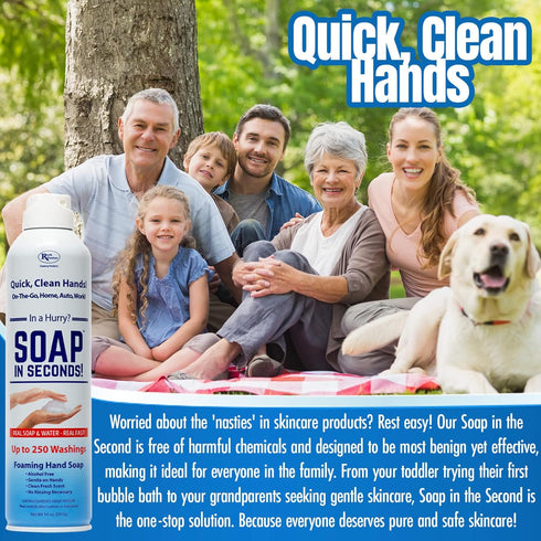 Pack 1 Rock Doctor Foaming Hand Soap In Second, Foaming Soap Refill for Dispensers, Alcohol-Free No-Rinse Formula