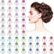 Xinnun 48 Pieces Rhinestone Hair Clips, Spiral Twist Hairpins with Crystal Metal Base for Wedding Bridal Prom Party