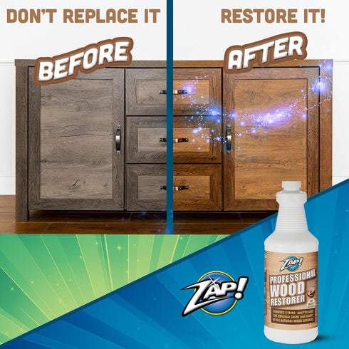 Professional Wood Cleaner & Restorer, 32 oz, Clean, Polish & Restore Wooden Furniture & Floors