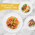 Sylans 60PCS set, 30 10" 30 7" White Plastic Plates Disposable Party Plates with Heavy Duty Dinner plates and Elegant